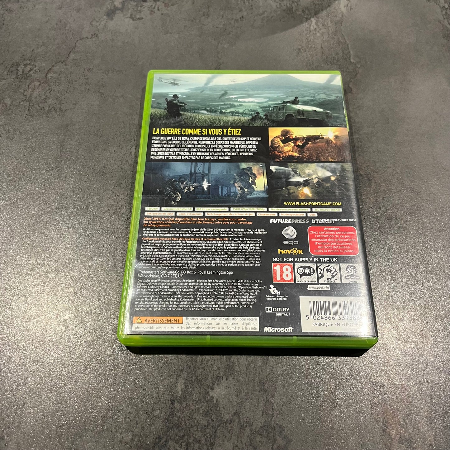 Operation Flashpoint Dragon Rising Xbox 360