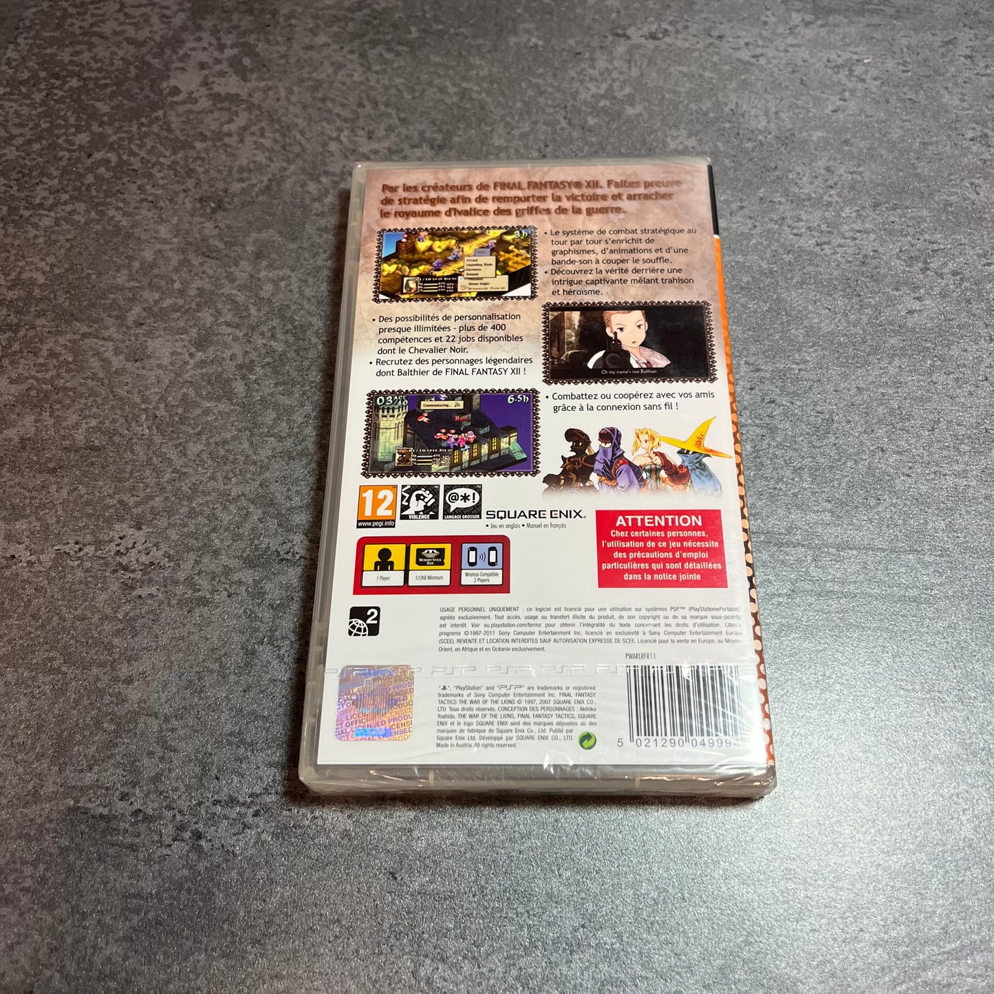 Final Fantasy Tactics The War of the Lions PSP sous blister