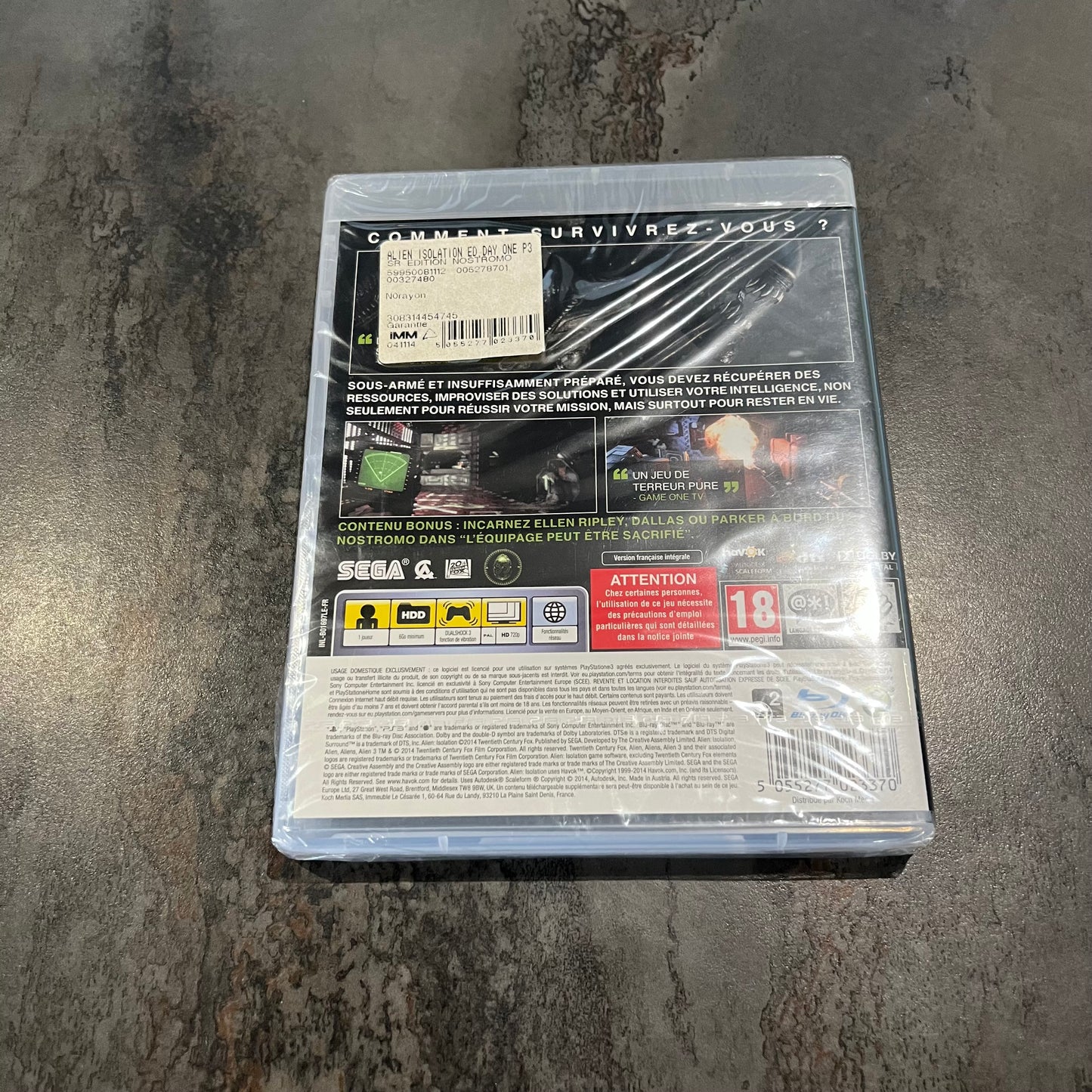 Alien Isolation Édition Nostromo PS3 neuf