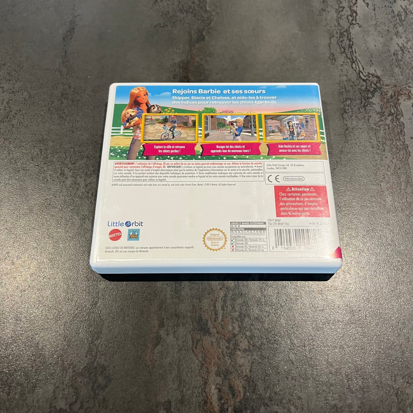 Barbie et ses sœurs La grande aventure des chiots 3DS