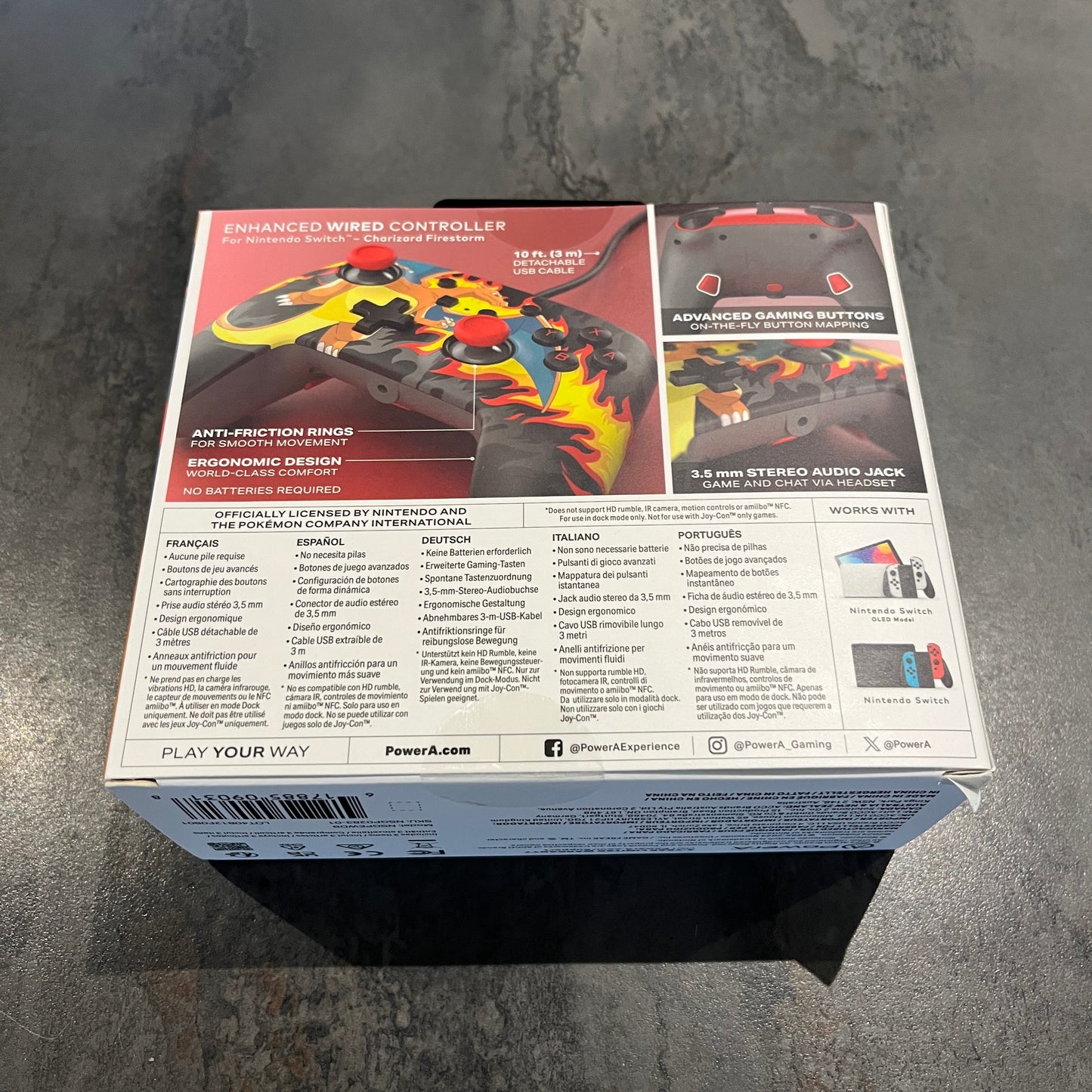 Manette filaire PowerA Pokémon Dracaufeu Nintendo Switch neuve scellée