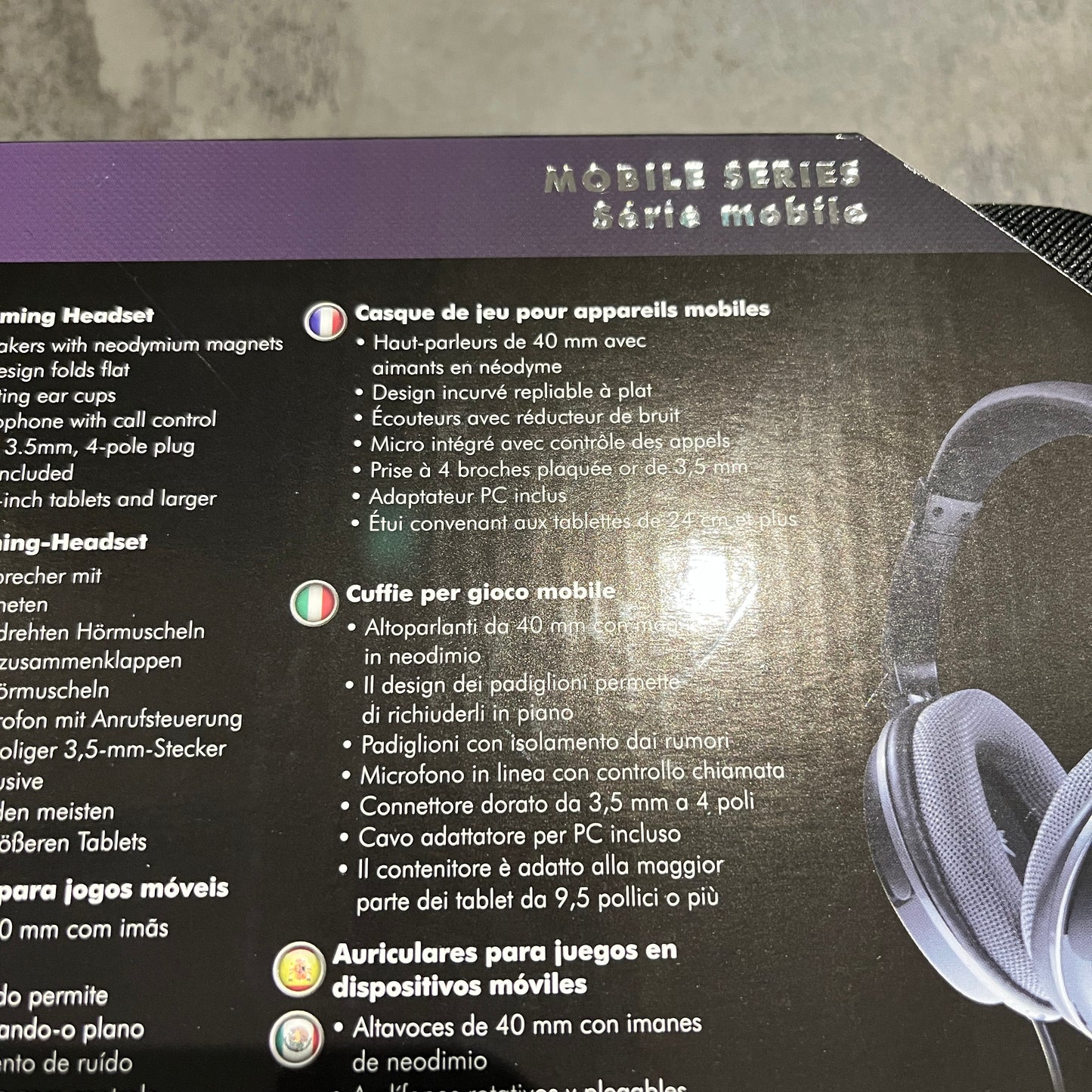 Casque Turtle Beach Ear Force M5T neuf avec étui tablette