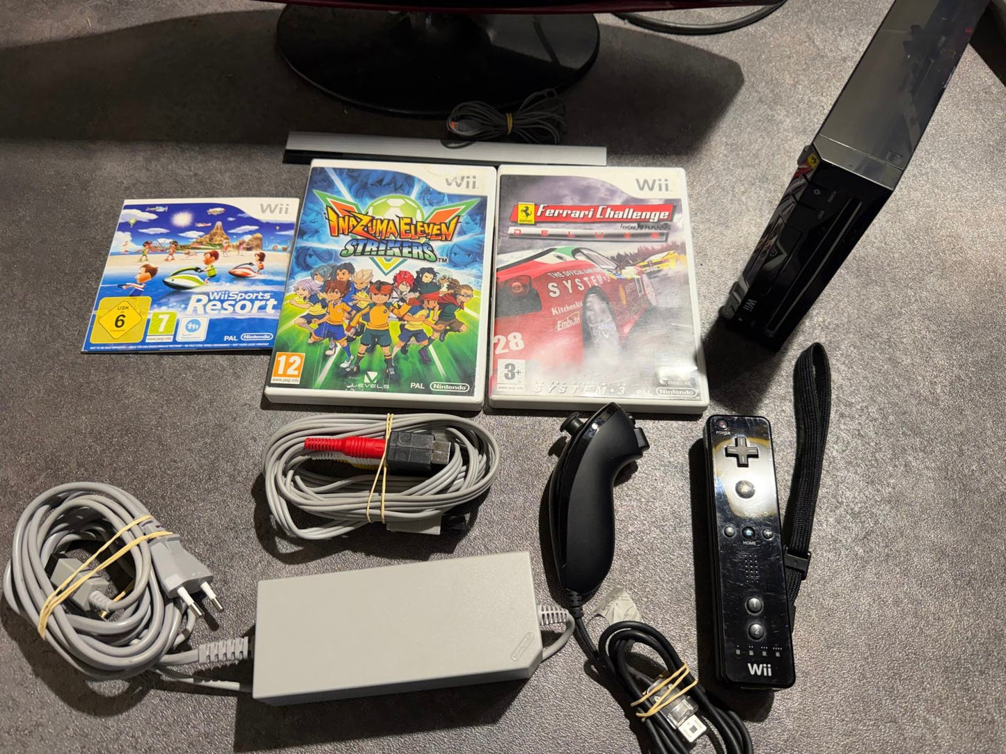 console wii noir + 3 jeux