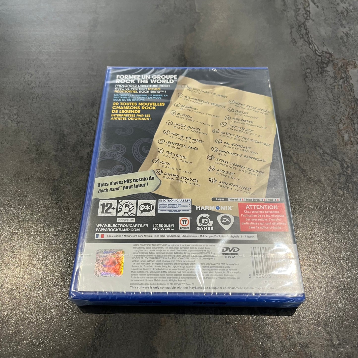 Rock Band Song Pack 1 PS2 neuf