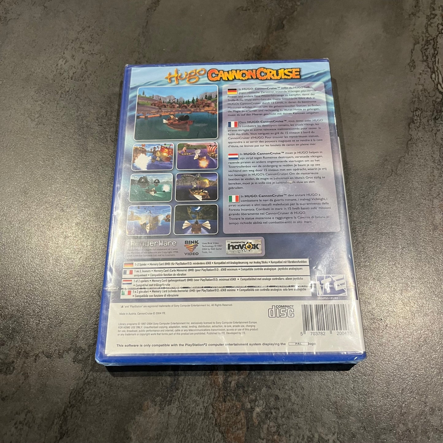 Hugo Cannon Cruise PS2 neuf