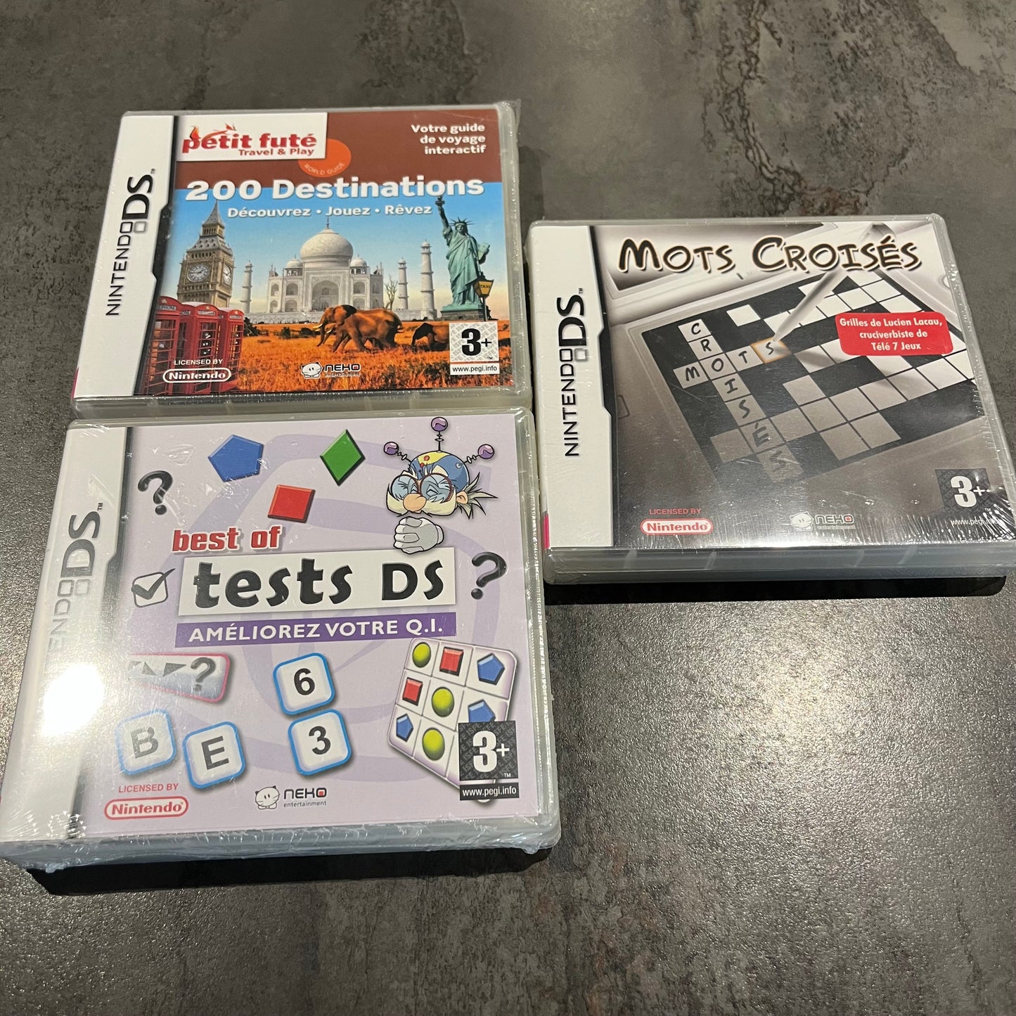 Lot 3 jeux DS neufs