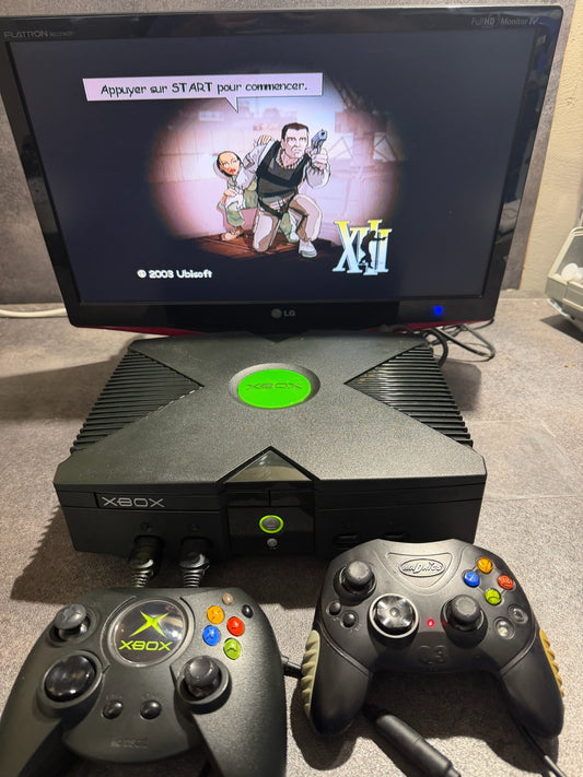 Console Xbox première génération + 2 manettes