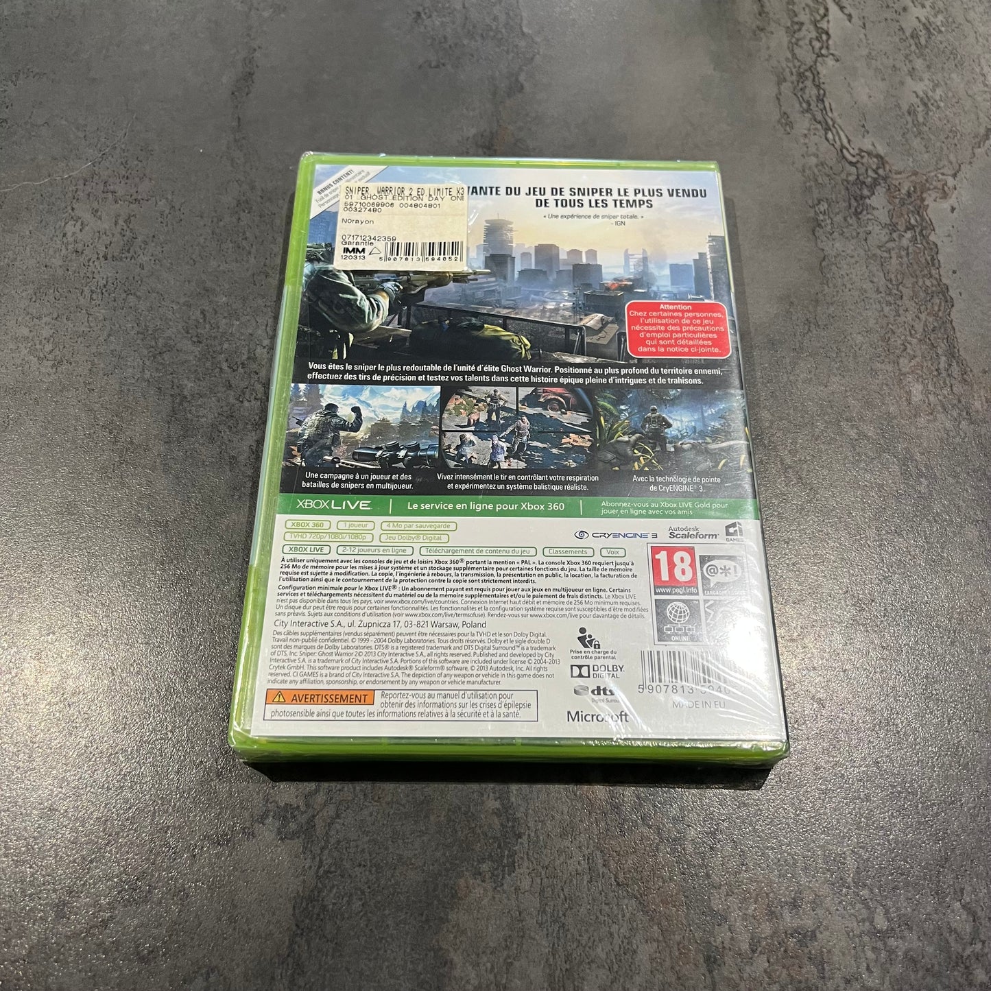 Sniper Ghost Warrior 2 Xbox 360 neuf