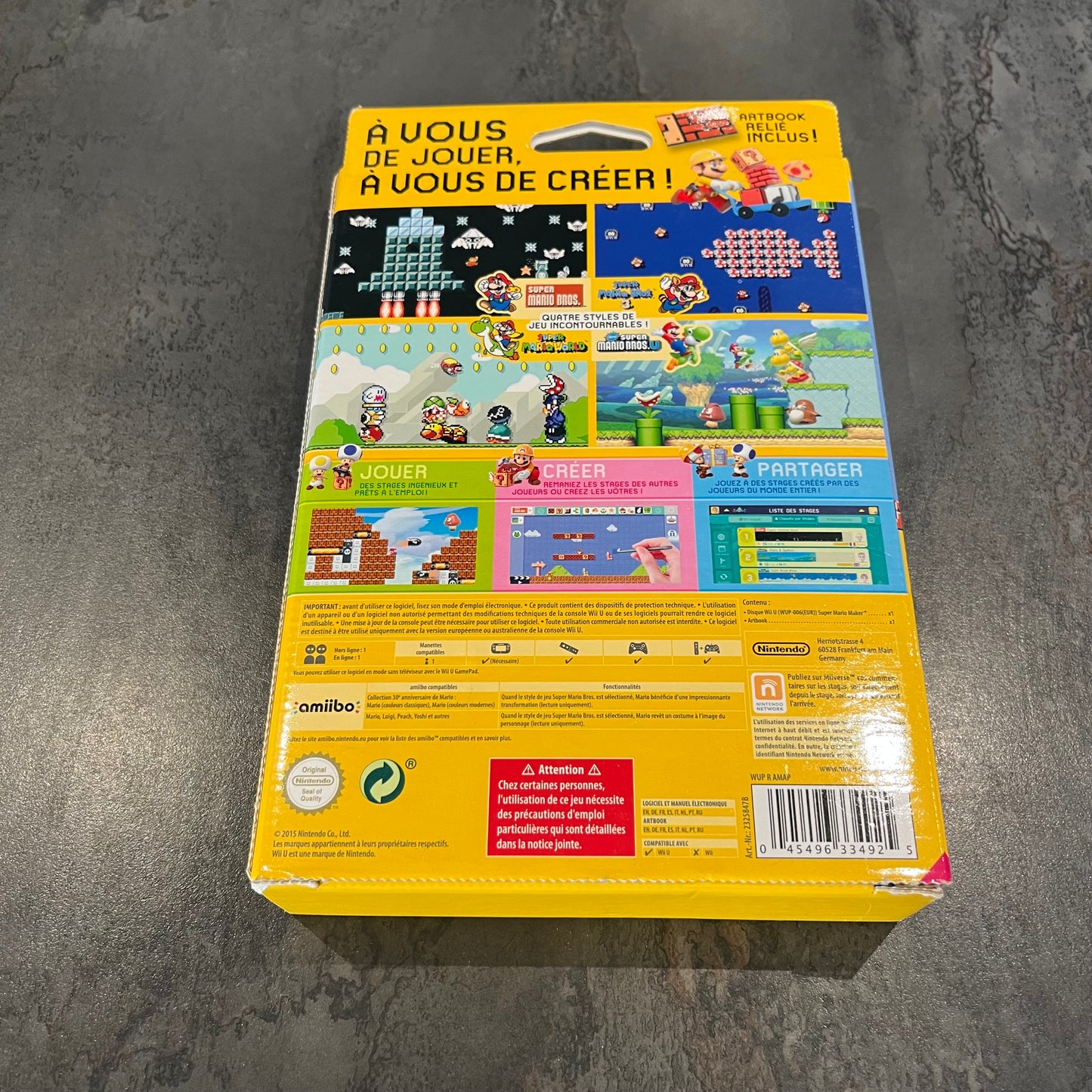 Super Mario Maker wii u neuf