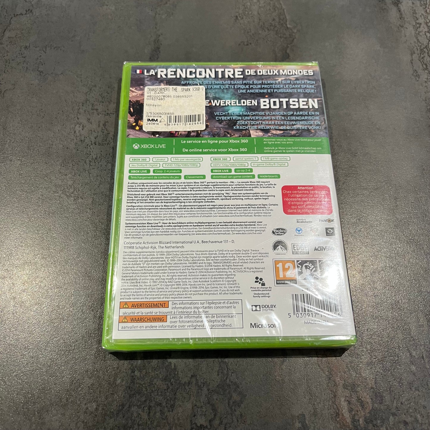 Transformers The Dark Spark Xbox 360 neuf