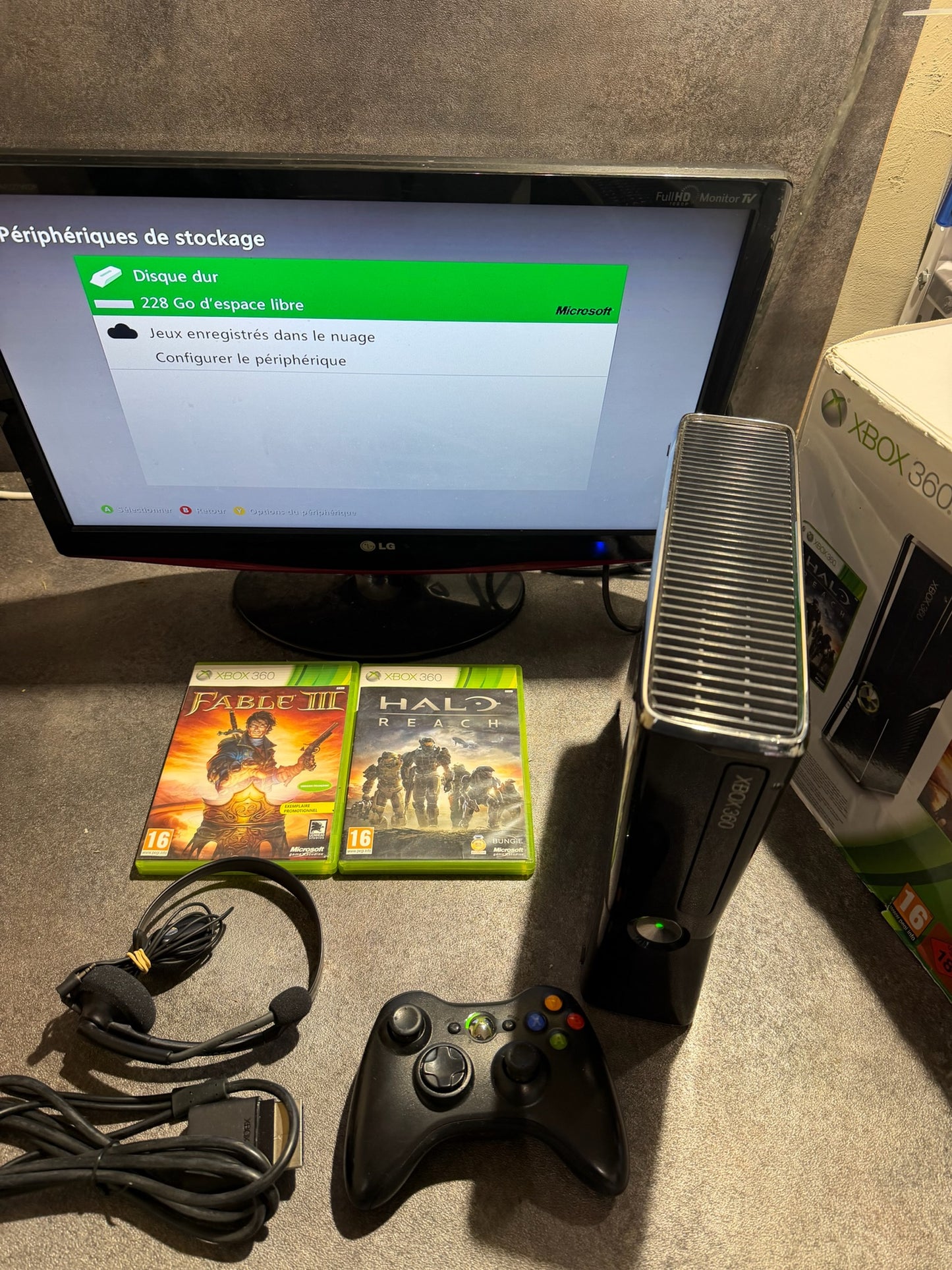Console Xbox 360 250 Go en boîte