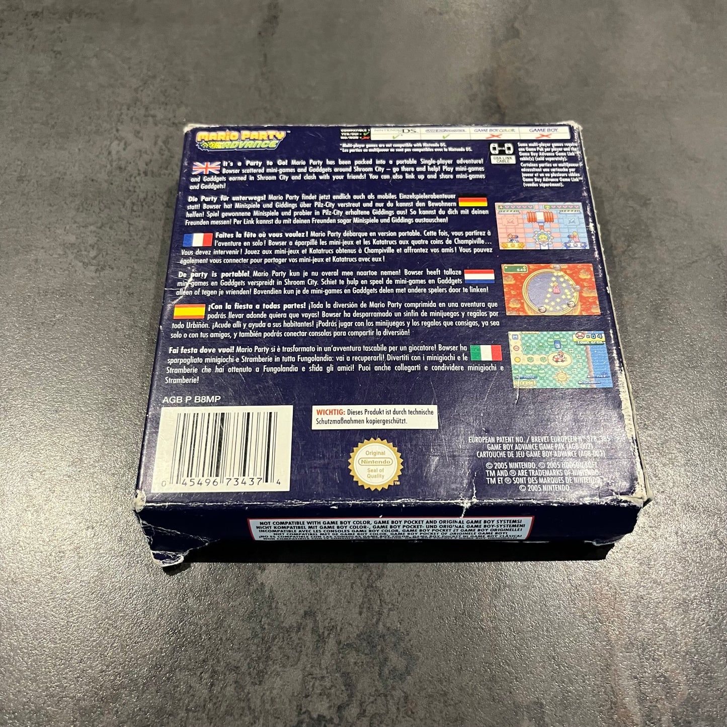Mario Party Advance en boîte