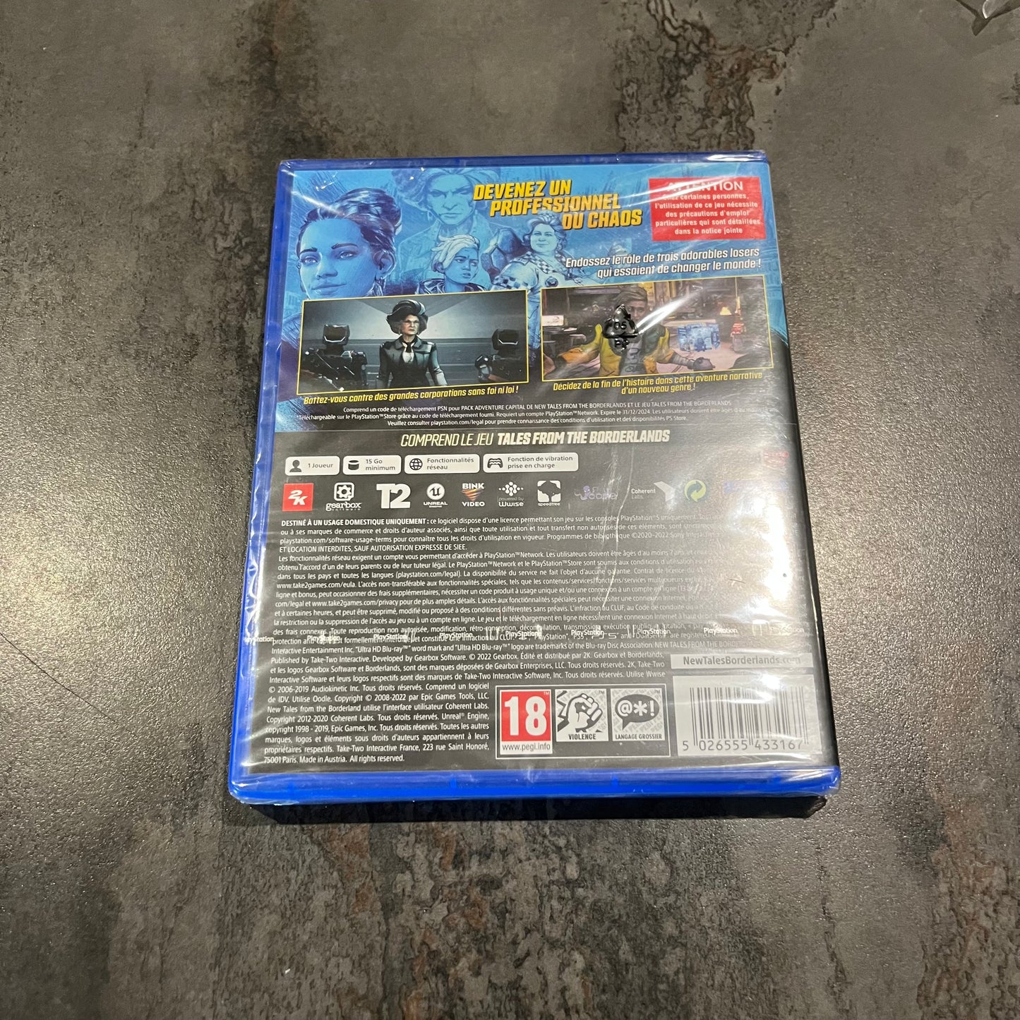 New Tales from the Borderlands PS5 neuf
