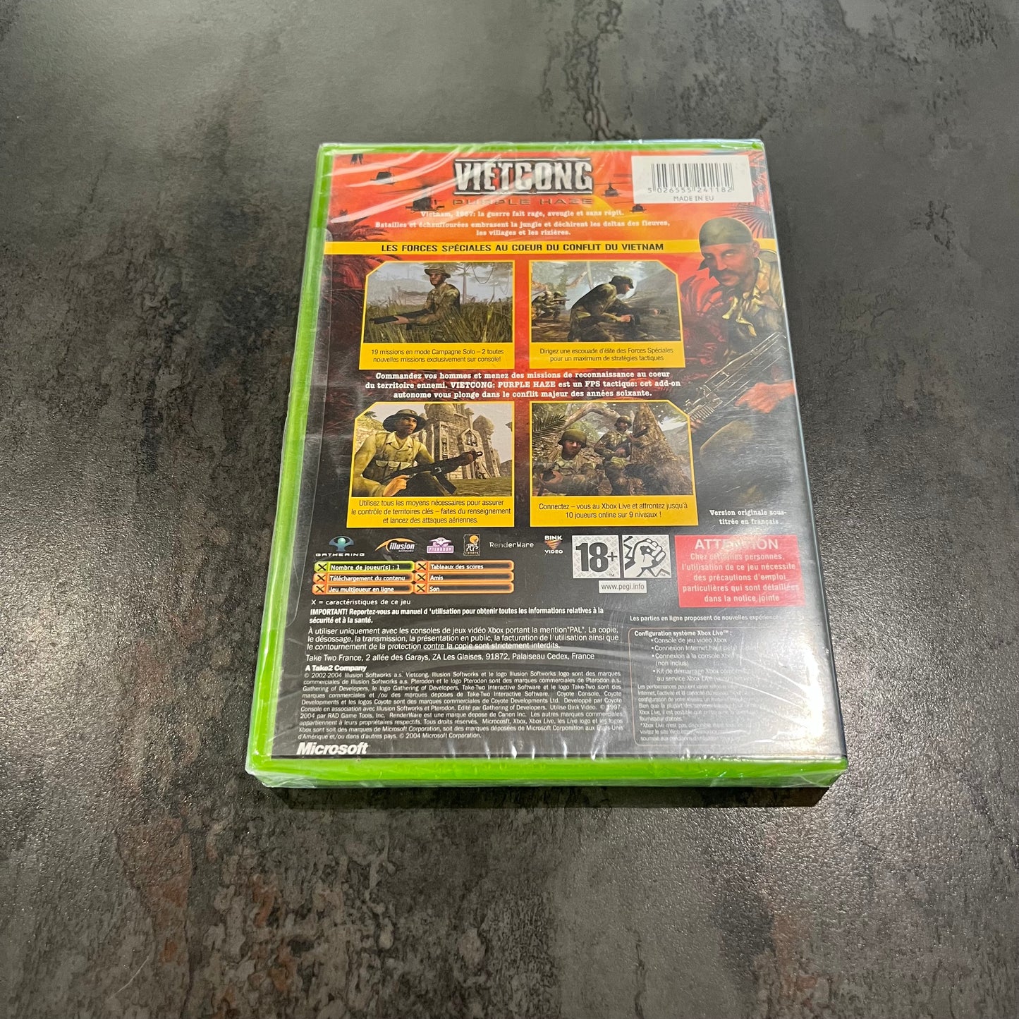 Vietcong Purple Haze Xbox Première Génération neuf