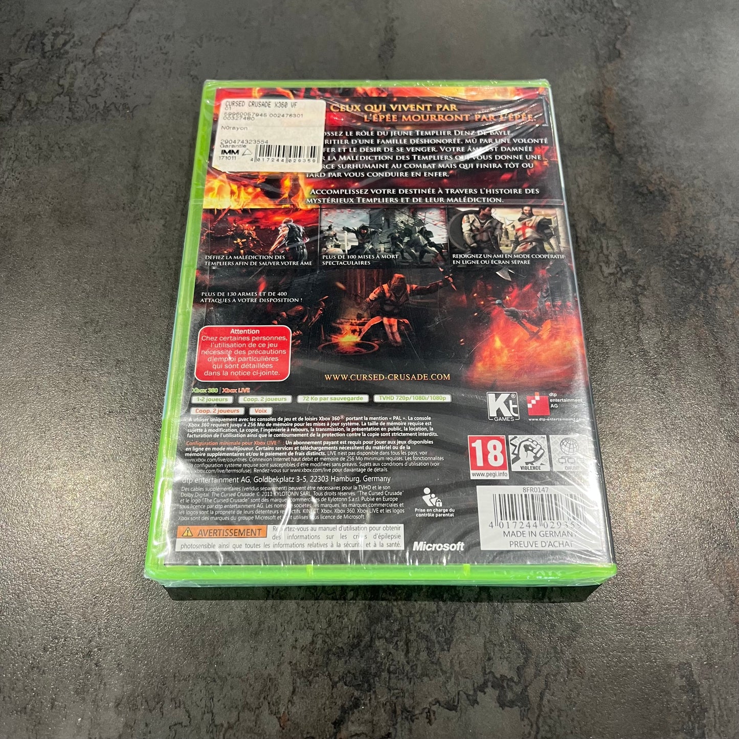 The Cursed Crusade Xbox 360 neuf