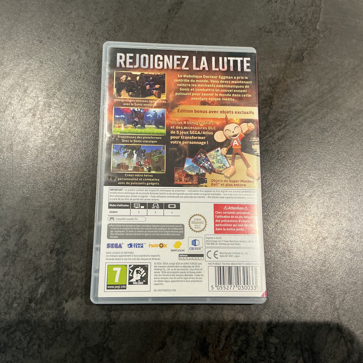 Sonic Forces Édition Bonus Nintendo Switch