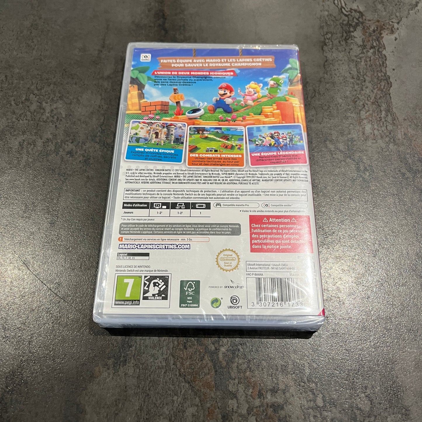 Mario + Les Lapins Crétins Kingdom Battle Switch sous blister neuf