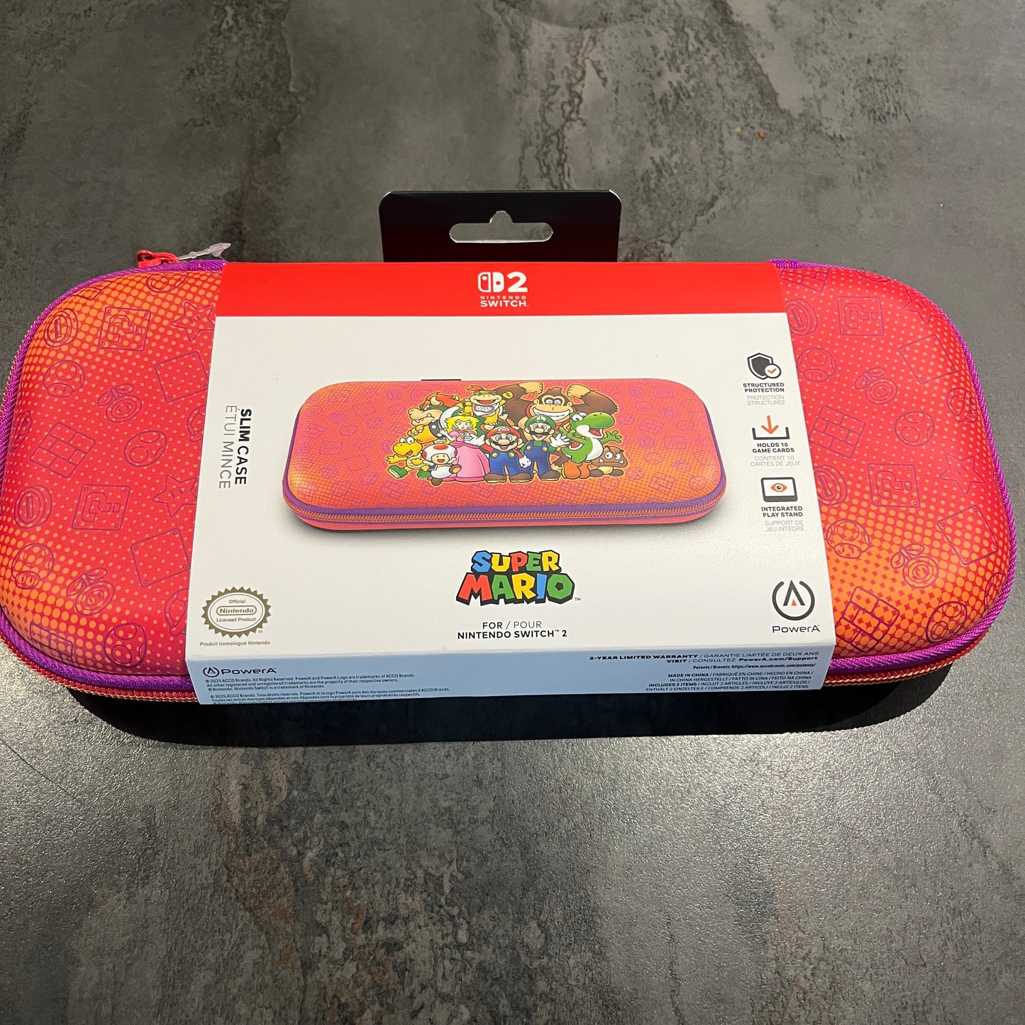 Housse PowerA Super Mario Nintendo Switch 2 jamais servie