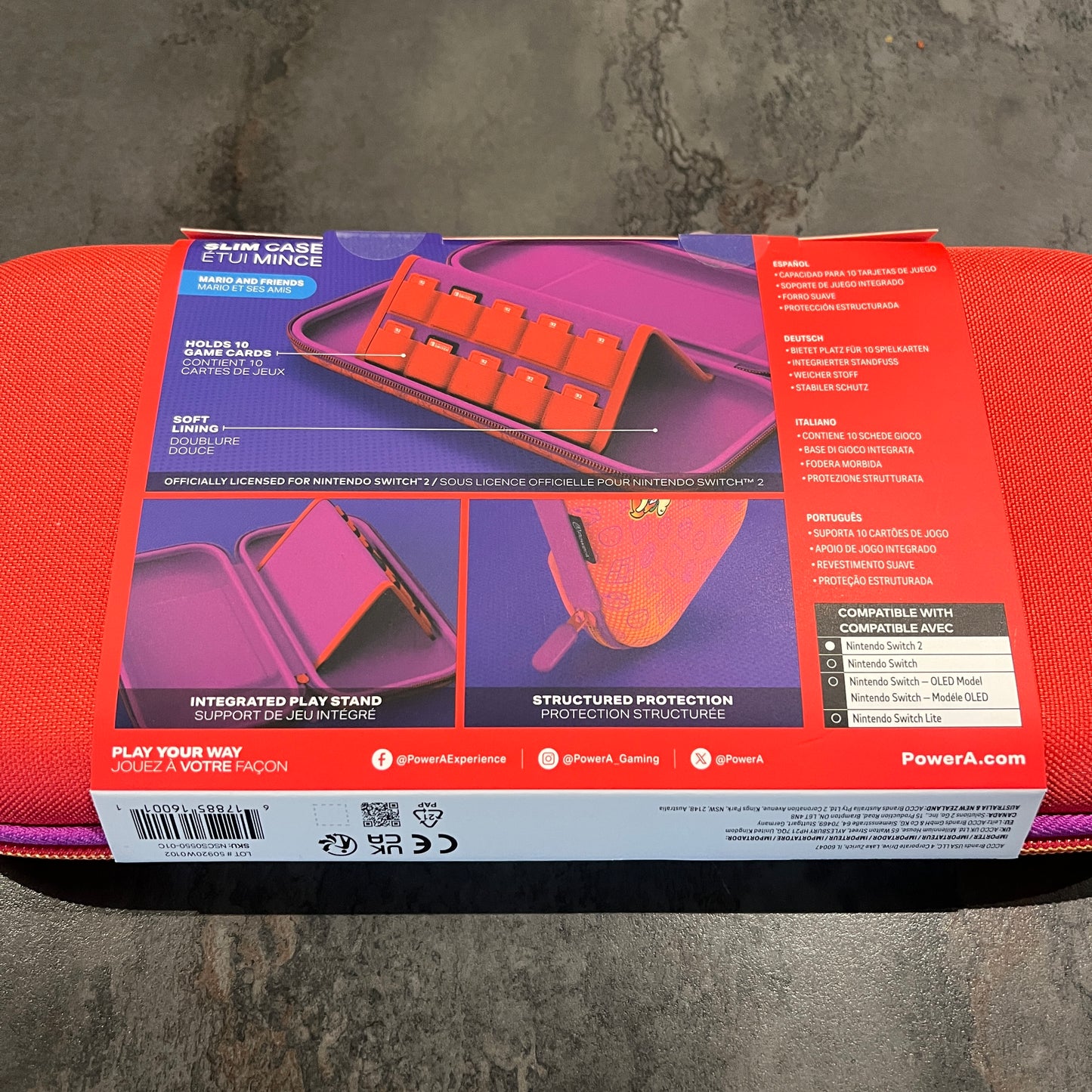 Housse PowerA Super Mario Nintendo Switch 2 jamais servie