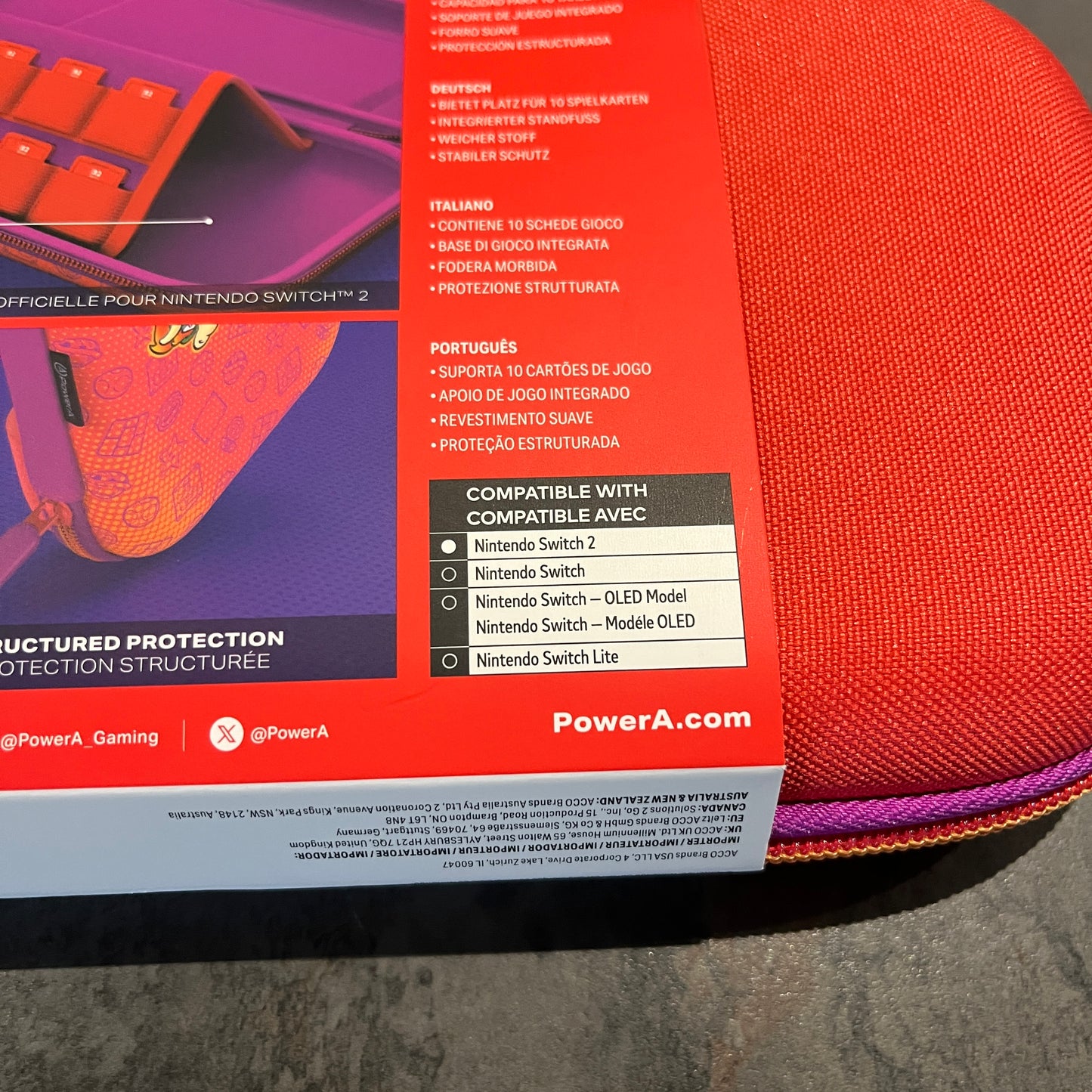 Housse PowerA Super Mario Nintendo Switch 2 jamais servie